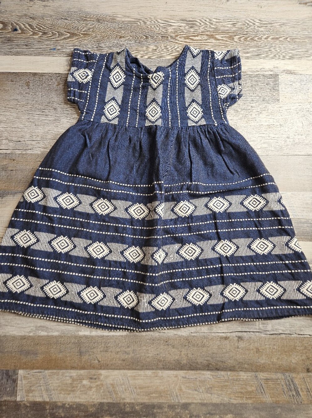 Pink Chicken Dress Blue White Size 2T